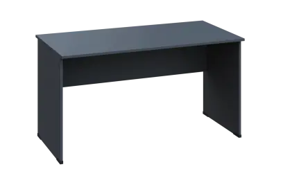 EPL 17 - 14 stůl kancelářský, dřevěná podnož, deska 18 mm, široký 1400 mm, antracit